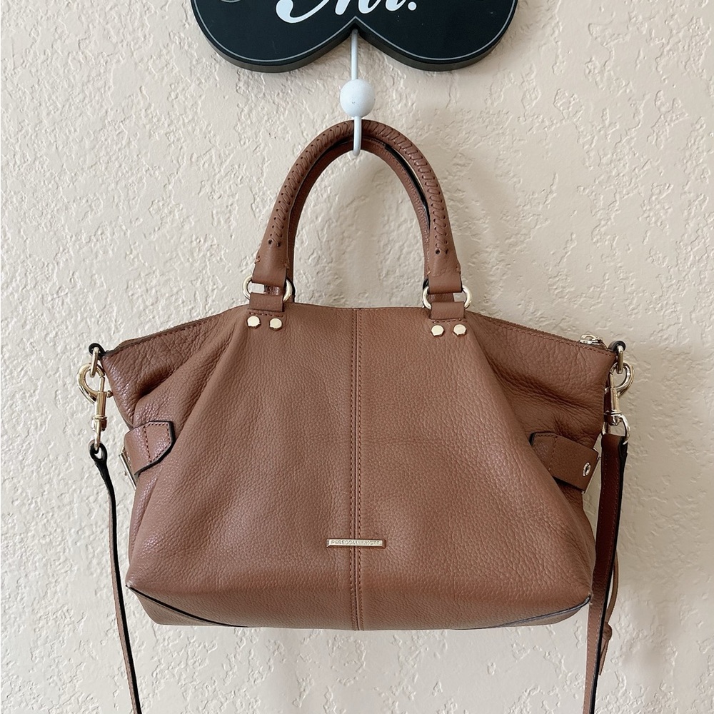 Rebecca Minkoff Leather Satchel in Cognac
